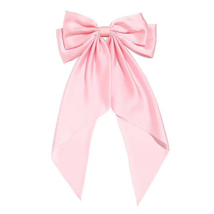 Large Satin Ribbon Bow Hair Clip for Women Girls Barrette