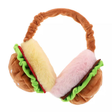 Funny Burger Ear Muffs & Hamburger Warmer Piggy Bank for Adults