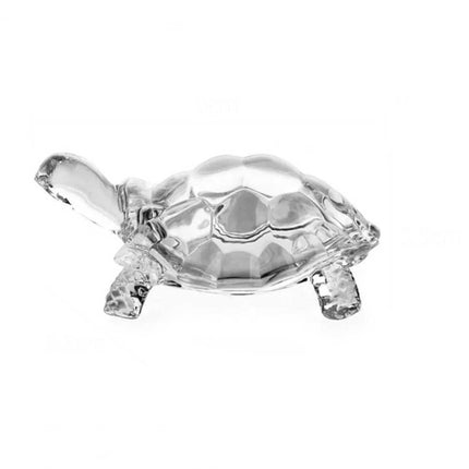 Crystal Glass Turtle Figurine Miniature Tortoise Statue Chinese Feng Shui Lucky