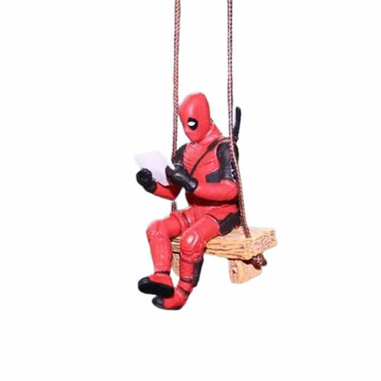 Whimsical Reading Figure Car Accessory | Swinging Dashboard Dangler