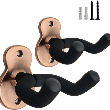 2x Metal Guitar Wall Hanger β Non-Slip Hook for Guitar/Ukulele
