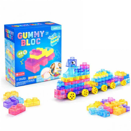 40Pcs Soft Sensory Building Blocks Jelly Blox Mega Pack Educational STEM Toy for Kids