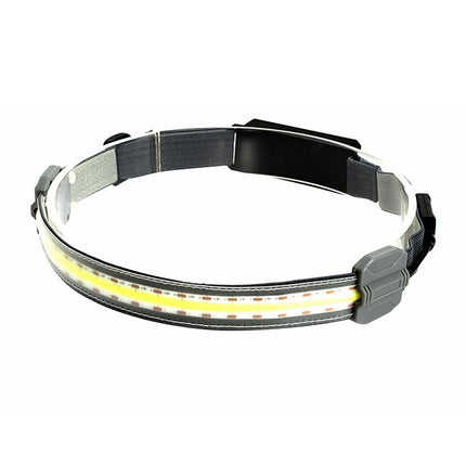 COB LED Headlamp Flashlight Work Light Bar Head Band Lamp USB Charging