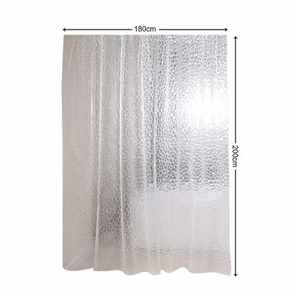 EVA Waterproof Mildew-Resistant Shower Curtain 180x200cm Bath Curtain