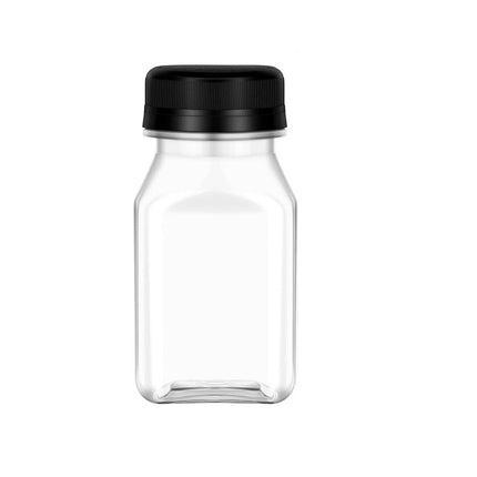 10PCS 4oz Mini Clear Juice Bottles – Food Grade PET Plastic