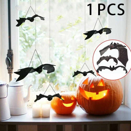 24cm Halloween Hanging Bat Decoration Trick Prank Toy Joke Pendant for Party