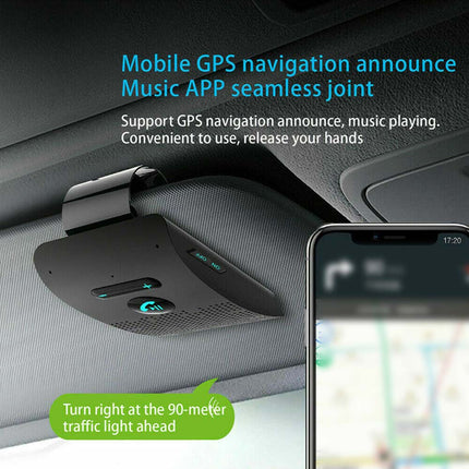 Sun Visor Bluetooth Car Kit - Wireless Handsfree Speakerphone Clip with Noise Reduction