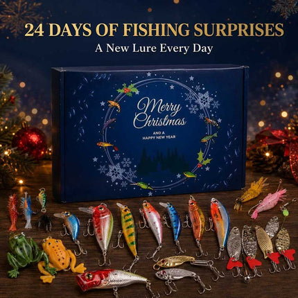 2026 Fishing Lure Advent Calendar 24-Day Christmas Tackle Gift for Men