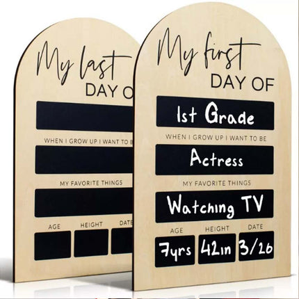 My First Day of School Photo Board Sign Chalkboard for Back to School