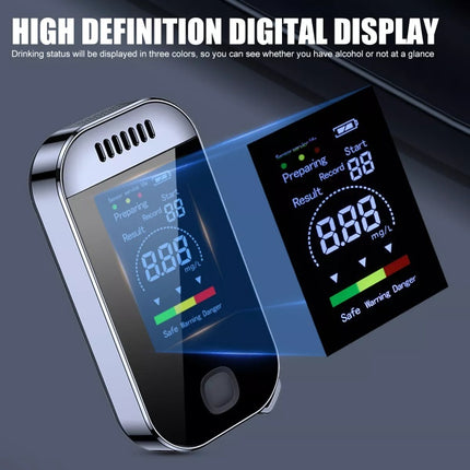 Professional-Grade LCD Digital Breath Alcohol Tester – Personal Breathalyzer for Self-Testing