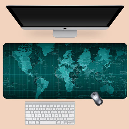 90x40CM World Map Large Non-Slip Desk Mat for Gaming Laptop & Keyboard