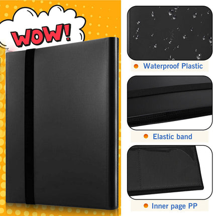 9-Pocket Trading Card Binder Zip Cover with Strap
