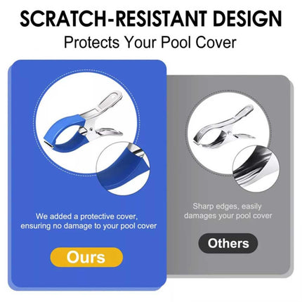 6Pcs 12CM Stainless Steel Pool Cover Clamps for Secure Fastening