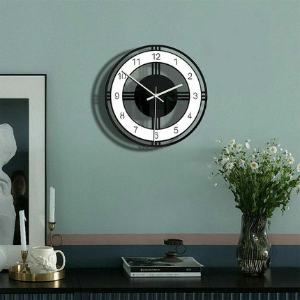 Nordic Silent Acrylic Wall Clock Transparent Home Living Room Decor
