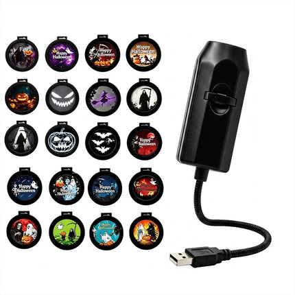 Plug & Play HD Star Projector USB 360° Rotating for Halloween Christmas