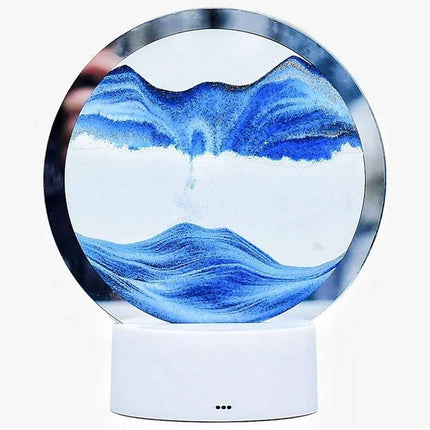 3D LED Moving Sand Table Lamp with 16 Colors Quicksand Hourglass Sea Landscape