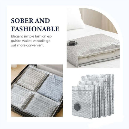6-Pack Cordless Travel Vacuum Storage Bags with Rechargeable Pump for Clothes & Bedding