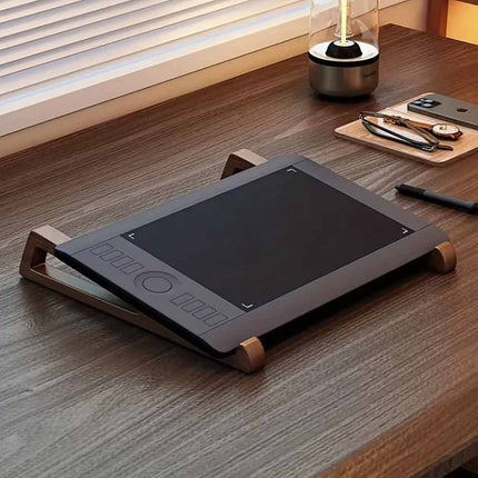 2x Foldable Wooden Laptop Stand – 12° Adjustable Ergonomic Angle