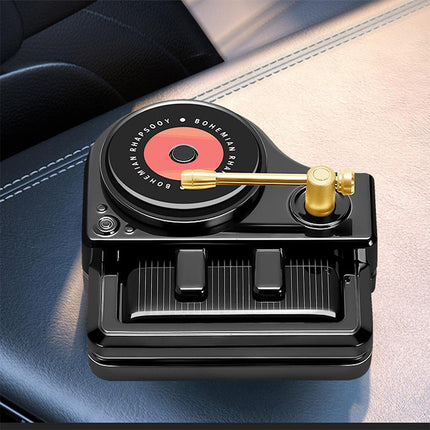 Solar-Powered Rotating Piano Car Air Freshener & Perfume Diffuser - Elegant Car Decor Gift