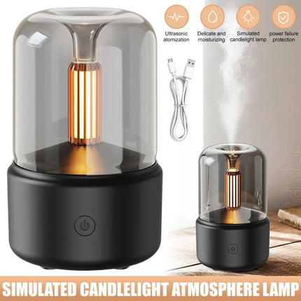 Black Vintage USB Aroma Diffuser & Humidifier, 120ml