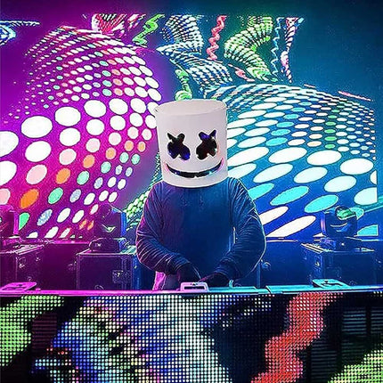 DJ Face Mask Helmet Cosplay Marshmallow Music Party Costume Mask