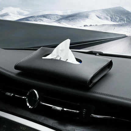 Universal Sun Visor Tissue Box Holder for Car - Strapped Napkin Dispenser Accessory