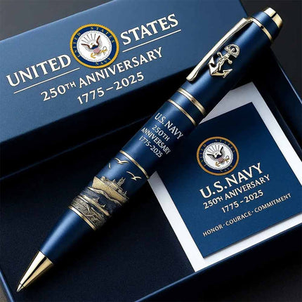 U.S. Navy 250th Anniversary Pen (1775–2025) – Naval Collectible Gift