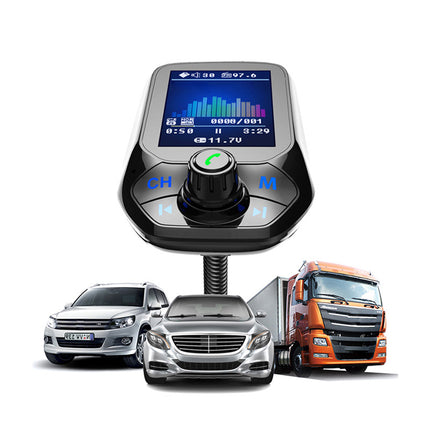 Bluetooth FM Transmitter for Car: Wireless MP3, Hands-Free Calling & Dual USB Charger (T43)