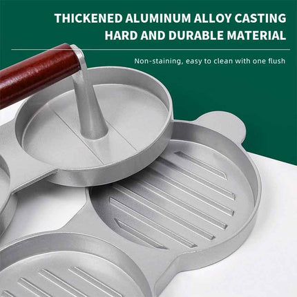 Double Burger Press Non Stick Aluminium Beef Patty Maker for BBQ