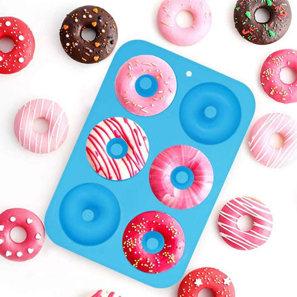 Silicone Donut Molds 3PCS, Non-Stick Baking Tray for Muffin, Chocolate, Cake, Cookie Doughnut