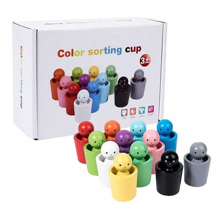 Color Sorting Cups Matching Game Creative Early Educational Party Toy