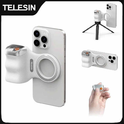 Magnetic Phone Camera Grip with Remote Handle & Phone Holder