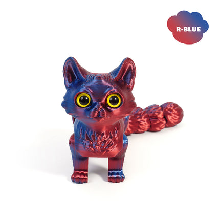 16CM Articulated Cat Toy, 3D Printed PLA Joints Fidget Figurine Gift