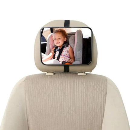 Adjustable Wide-View Baby Car Mirror for Back Seat, Headrest Mount Child Safety Mirror