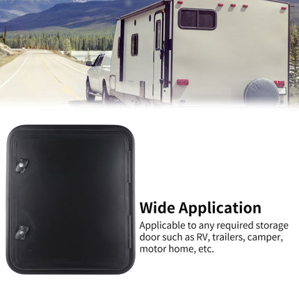 UV-Resistant RV Storage Hatch Door with Lock - Waterproof, Square/Rectangle Design with Rounded Corners