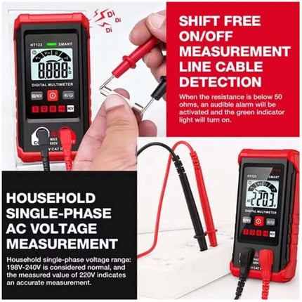 2000 Counts Smart Digital Multimeter Auto-Ranging Voltmeter for Measurement