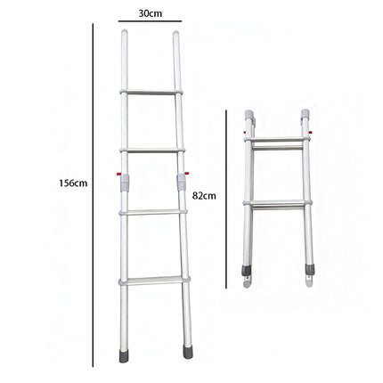 Foldable RV Bunk Ladder, 4-Step Aluminum, Lightweight & Sturdy, Safe Non-Slip