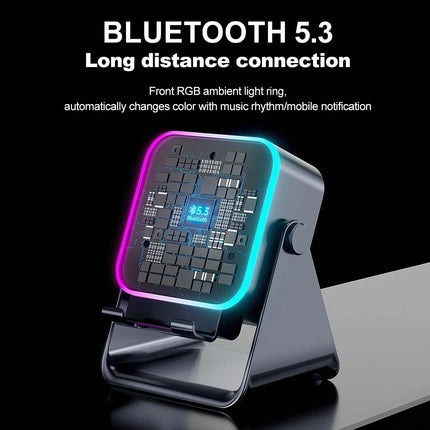 Mini 5-in-1 Wireless Induction Speaker & Phone Stand with Bluetooth