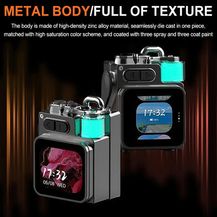 Outdoor Mini Bluetooth Speaker with Alarm Clock & RGB Ambient Lamp Display