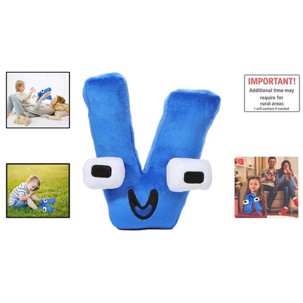 Alphabet Lore 18cm V Plush Toy – Soft Letter Plushie for Kids, Fun Gift Idea