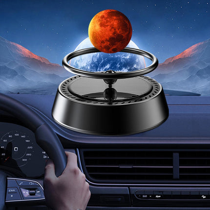 Solar Powered Car Air Freshener - Automatic Spinning Aromatherapy Decor, No Batteries Needed