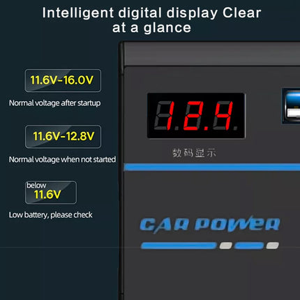 200W Car Power Inverter, 12V to 240V AC Outlet & 4 USB Ports (QC3.0) – Laptop/Camera Charger, Cooling Fan