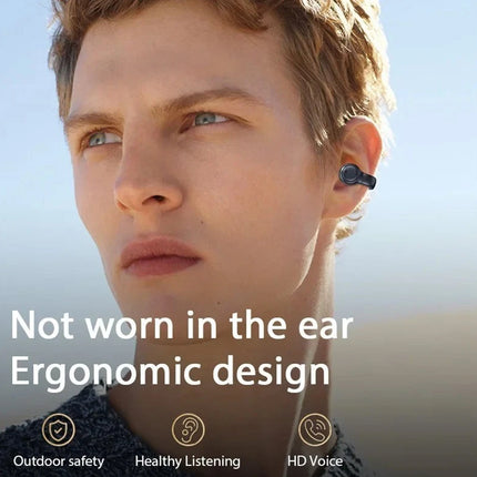 Open Ear Clip-On Wireless Earbuds for iPhone & Android