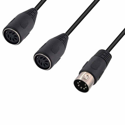 7-Pin Male to Dual 7-Pin Female DIN Y Splitter Stereo Cable