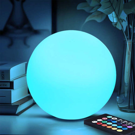 RGB 16 Colors LED Globe Orb Light with Remote - 15CM Kids Mood Night Lamp