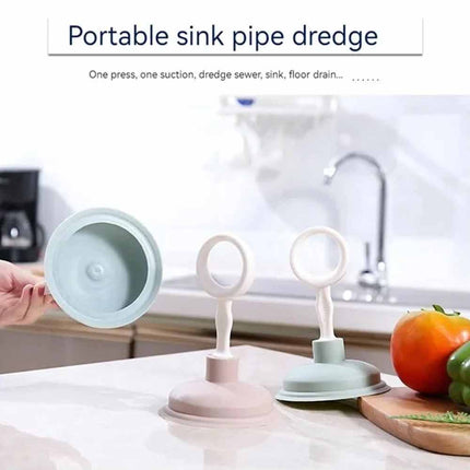 Compact Mini Toilet Plunger Sink Drain Unblocker for Bathroom & Kitchen