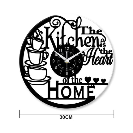 Elegant Vinyl Record Kitchen Wall Clock Abstract Art Home Gift
