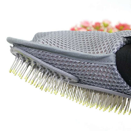 Breathable Heavy Duty Pet Grooming Glove Hair Removal Mitts for Cats & Dogs