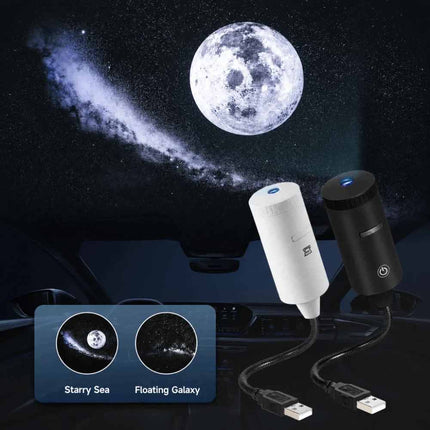 360° Rotate USB Galaxy Star Projector Night Sky Atmosphere Lamp for Car Home