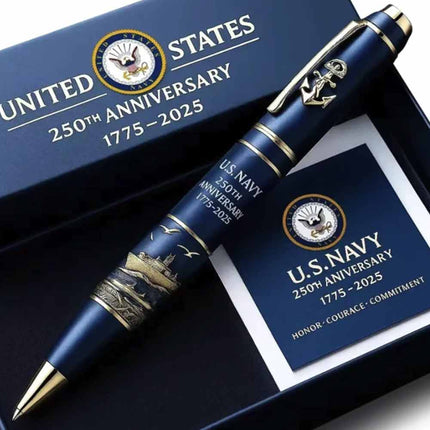 U.S. Navy 250th Anniversary Pen (1775–2025) – Naval Collectible Gift